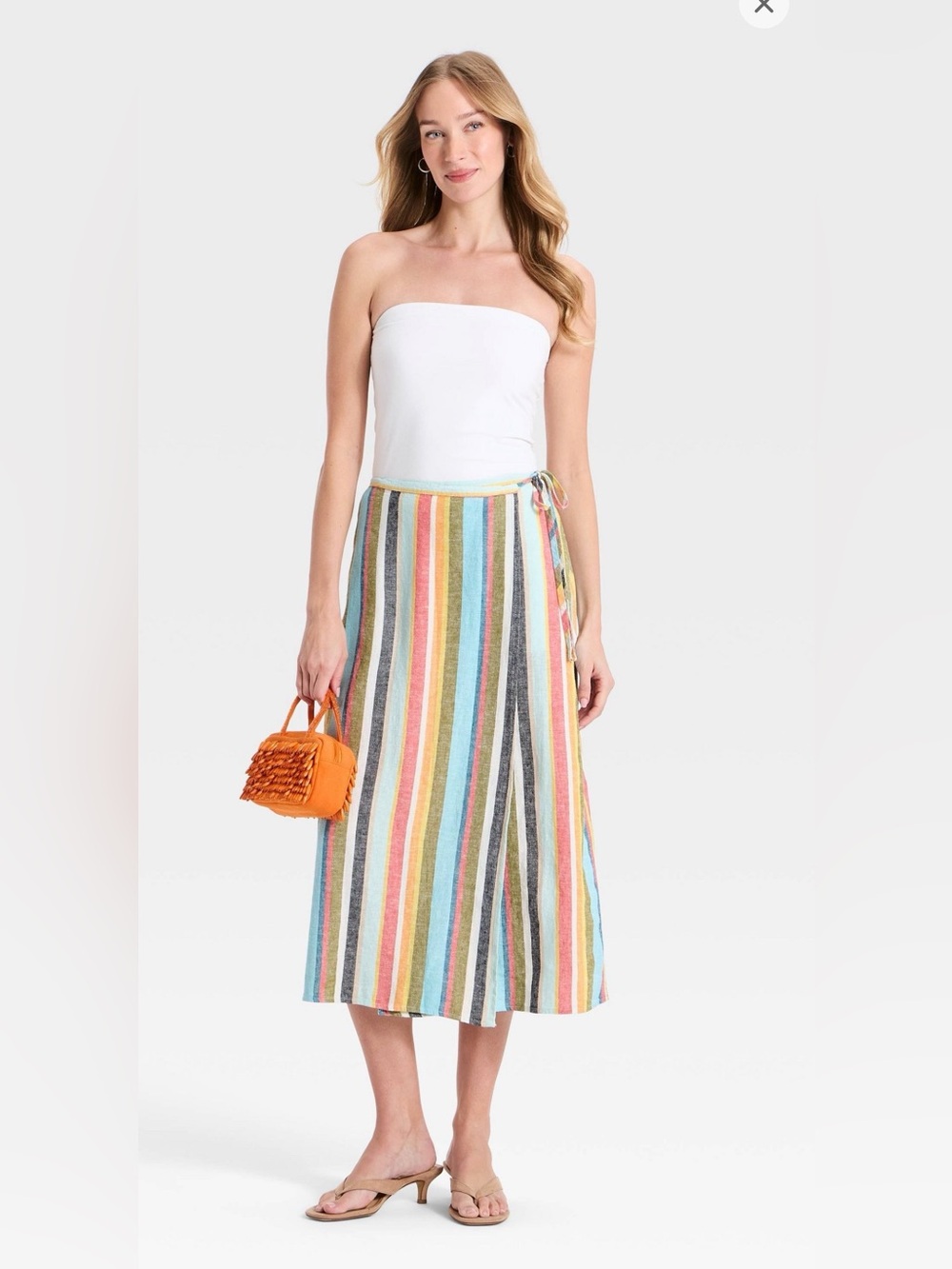 Midi Wrap Striped Skirt from A New Day NWT